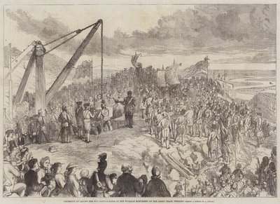 Ceremony of Laying the Foundation-Stone of the Wallace Monument on the Abbey Craig, Stirling by Charles Altamont Doyle