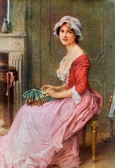 The Seamstress, late 19th or early 20th century by Charles Amable Lenoir