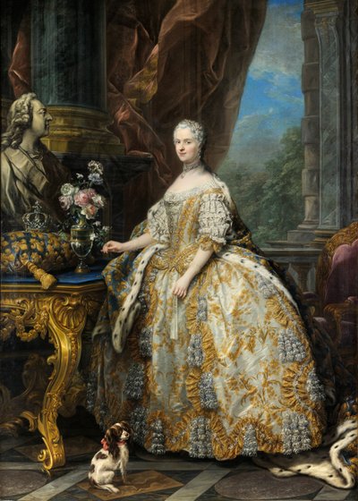 Marie Leszczinska, Queen of France (1703-1768) by Charles André van Loo
