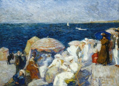 On the Beach, Dieppe by Charles Andre Fridit