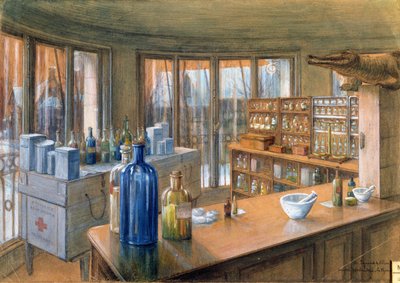 The Pharmacy of the Dutch Military Hospital in Paris, 1917 by Charles Andre Igounet de Villers