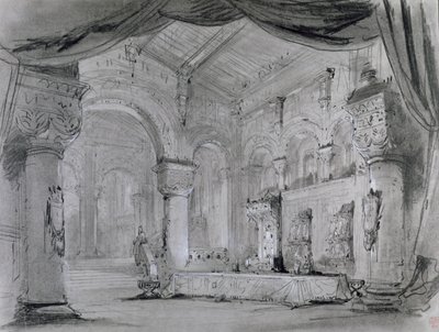 Set Design of the Palace Interior for a Performance of the Opera 