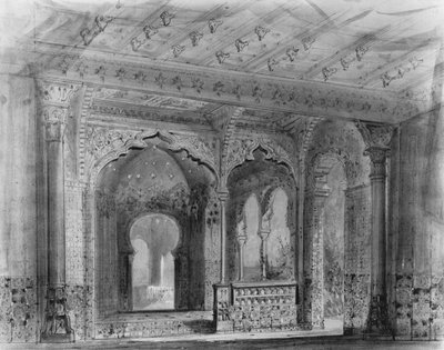 Stage set for Le Corsaire by Adolphe Adam by Charles Antoine Cambon