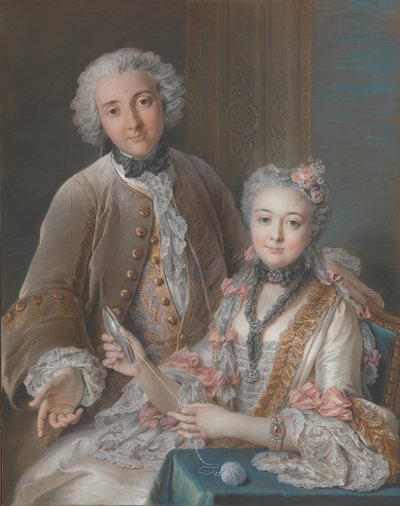 François de Jullienne and His Wife Marie Élisabeth de Séré de Rieux by Charles Antoine Coypel