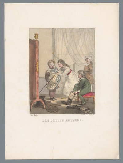 Children Dressing Up in Adult Costume by Charles Aubry