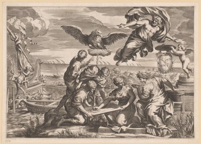Allegory of Foreign Rule with Geografia and Jupiter by Charles Audran