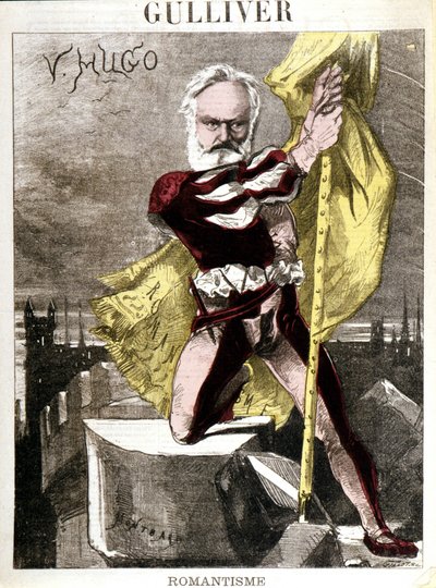 Cartoon by Victor Hugo by Georges Montbard (1841-1905). 