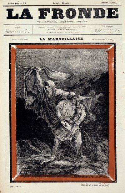La Marseillaise Drawing Appeared in the Newspaper La Sling by Charles Auguste Loye