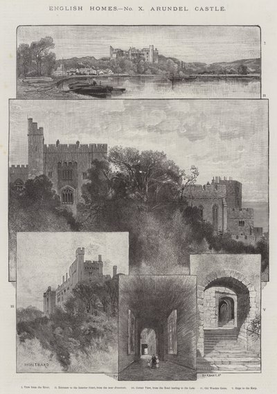 Arundel Castle by Charles Auguste Loye