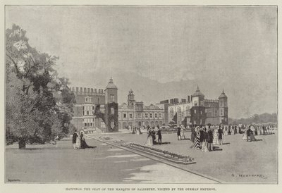 Hatfield, the Seat of the Marquis of Salisbury, Visited by the German Emperor by Charles Auguste Loye