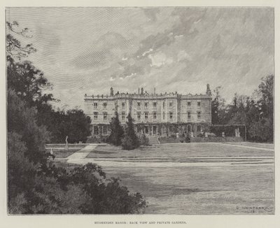 Hughenden Manor, Back View and Private Gardens by Charles Auguste Loye