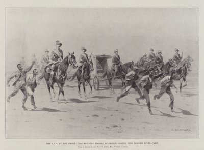 The CIV at the Front, the Mounted Escort to Cronje coming into Modder River Camp by Charles Auguste Loye