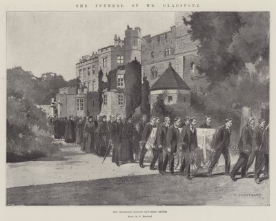 The Funeral of Mr Gladstone, the Procession leaving Hawarden Castle by Charles Auguste Loye