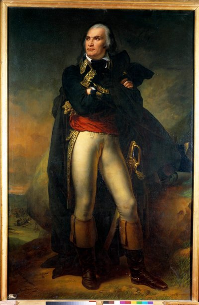 Portrait of Charles Pichegru, General in Chief of the Armees of the North, Sambre and Meuse, Rhine and Moselle. Painting by Charles de Steuben by Charles Auguste Steuben