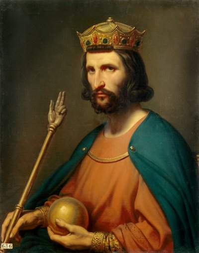 Portrait of Hugues Capet, King of France by Charles Auguste Steuben