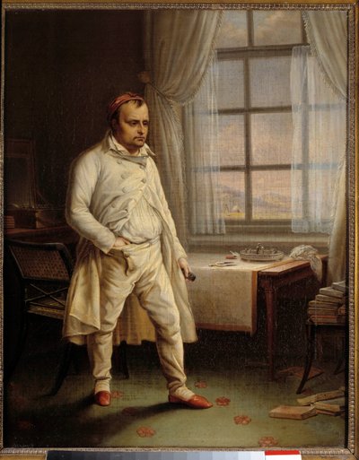 Portrait of Napoleon I on St. Helena dictating his memorials by Charles Auguste Steuben