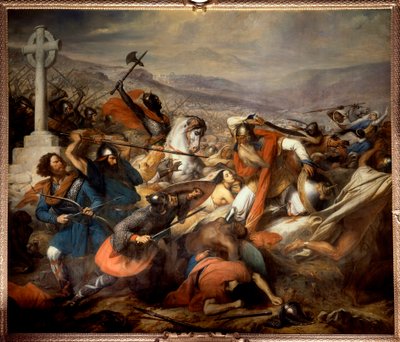 The Battle of Poitiers, 25th October 732 by Charles Auguste Steuben