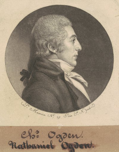 Abraham Ogden, Jr. by Charles B. J. Févret de Saint Mémin