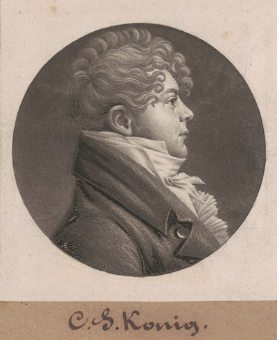 Christian Simon Konig by Charles B. J. Févret de Saint Mémin