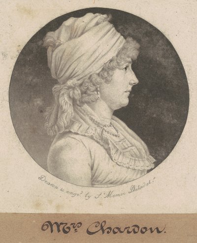 Eleanor Rawle Chardon by Charles B. J. Févret de Saint Mémin