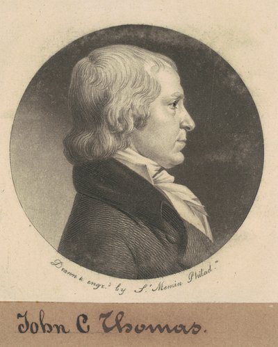John Chew Thomas by Charles B. J. Févret de Saint Mémin