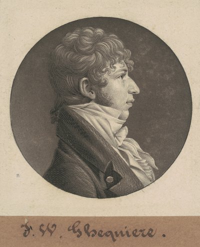 John Francis William Ghequiere by Charles B. J. Févret de Saint Mémin