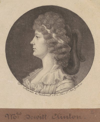 Maria Franklin Clinton by Charles B. J. Févret de Saint Mémin