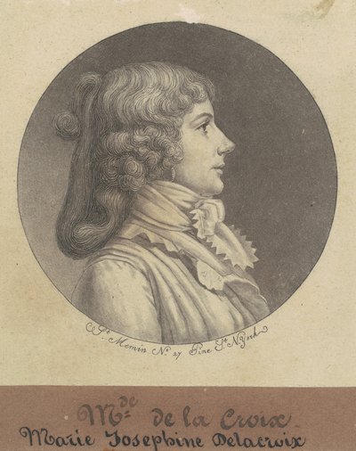 Marie Josephine Delacroix by Charles B. J. Févret de Saint Mémin