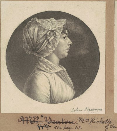 Mary Barr Ricketts by Charles B. J. Févret de Saint Mémin