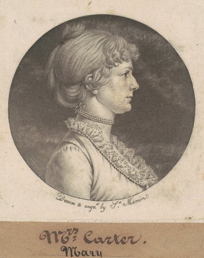 Mary Nelson Carter by Charles B. J. Févret de Saint Mémin