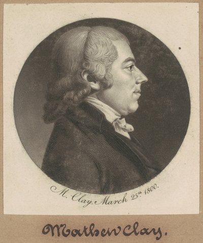 Matthew Clay by Charles B. J. Févret de Saint Mémin