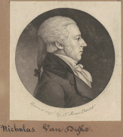Nicholas Van Dyke by Charles B. J. Févret de Saint Mémin
