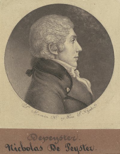 Nicholas de Peyster, Jr. by Charles B. J. Févret de Saint Mémin