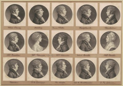 Saint-Mémin Collection of Portraits, Group 25 by Charles B. J. Févret de Saint Mémin
