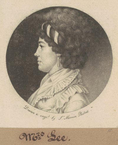 Temperance Hedge Lee by Charles B. J. Févret de Saint Mémin