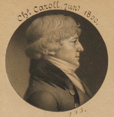 Charles Carroll Jr. by Charles Balthazar Julien Févret de Saint-Mémin