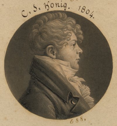 Christian Simon Konig by Charles Balthazar Julien Févret de Saint-Mémin