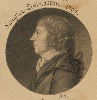 Peter Schuyler Livingston by Charles Balthazar Julien Févret de Saint-Mémin