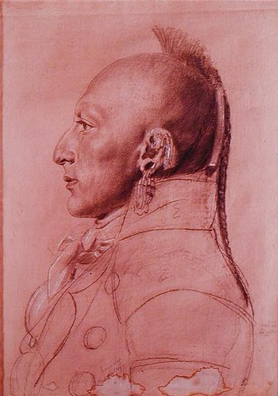 Portrait of a Chief of the Little Osages, c.1807 by Charles Balthazar Julien Févret de Saint Mémin
