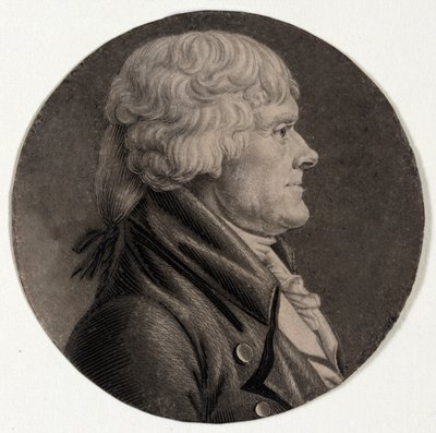 Thomas Jefferson by Charles Balthazar Julien Fevret de "Saint Mémin 1770 1852".