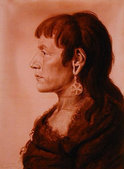Woman of Iowas by Charles Balthazar Julien Févret de Saint Mémin