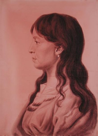 Yellow Corn, Indian Girl of the Iowas of the Missouris by Charles Balthazar Julien Févret de Saint Mémin