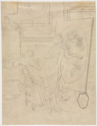Cartoon for The Opinion of the Model by Charles Bargue