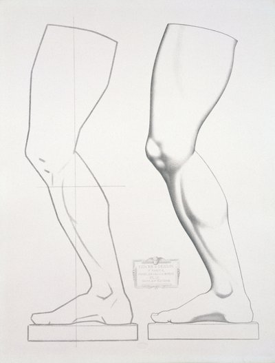 Leg of Germanicus, plate 25 from Cours du Dessin Volume I: Modeles dapres la bosse, c.1868 by Charles Bargue