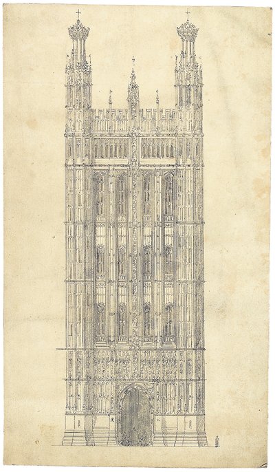 Drawing for the Houses of Parliament, c.1836-40 by Charles Barry