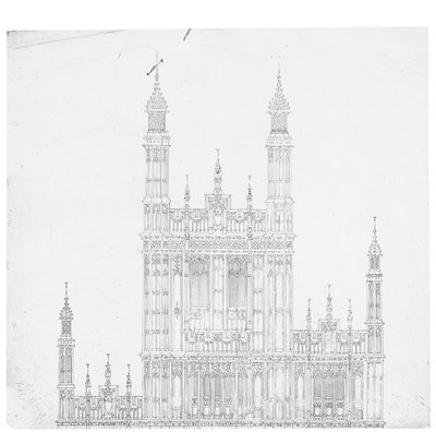 Drawing for the Houses of Parliament, c.1836-40 by Charles Barry