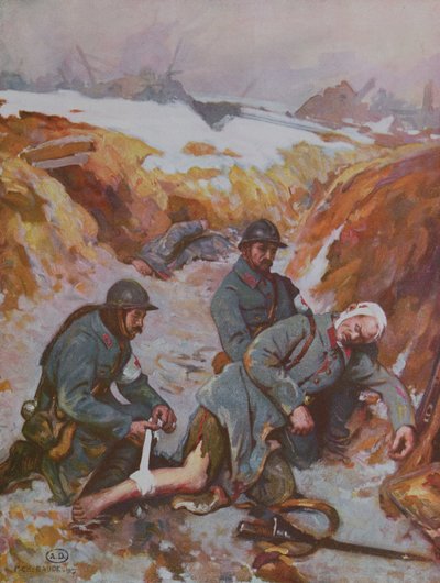 Red Cross Nurse Dressing a Wound during the 1st World War by Charles Baude