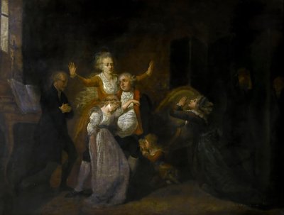 Farewell to Louis XVI by His Family in the Temple, 20th January 1793 by Charles Benazech