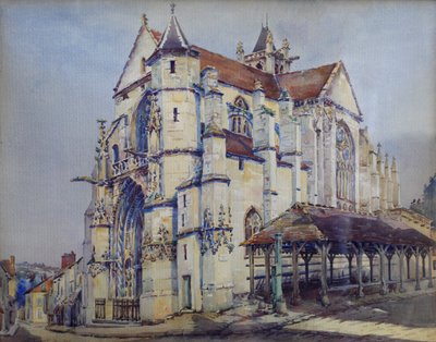 Church of Moret sur Loing, south side, c.1906 by Charles Bernier