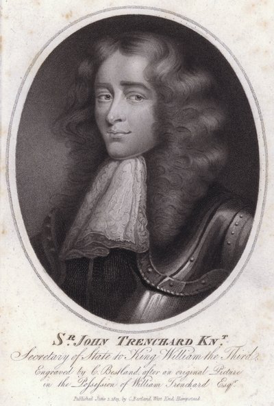 Sir John Trenchard, English politician and Secretary of State for the Northern Department under King William III by Charles Bestland